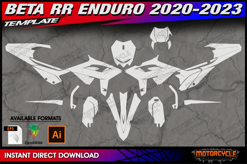 BETA RR ENDURO 2020-2023 ENDURO MX SUPERMOTO Graphics Template Vector