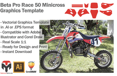 Beta Pro Race 50 Minicross Graphics Template