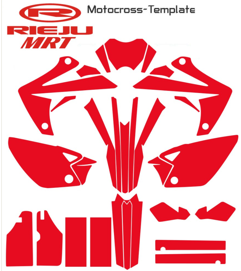 Rieju MRT / MRT Pro 50cc Graphics Template Vector