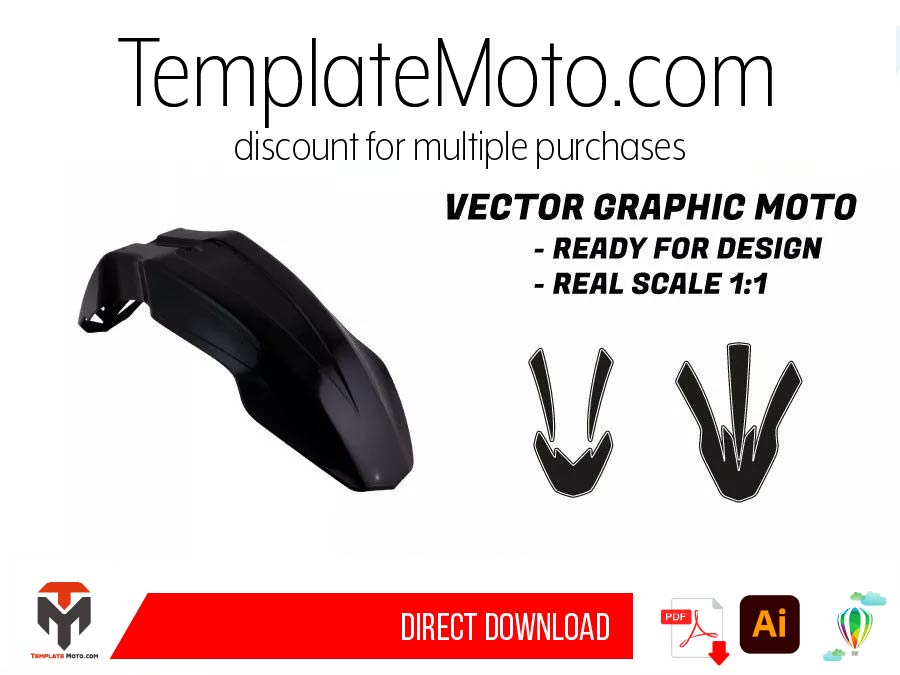 Garde-boue avant – Racetech Supermotard Vector Graphics Template