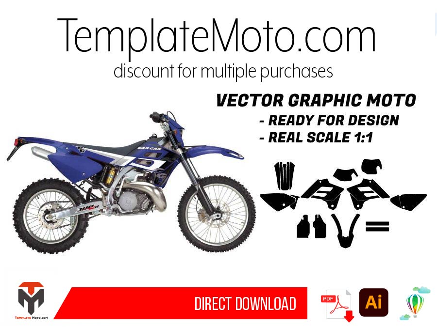 GAS GAS EC 2002 2003 2004 2005 2006 Graphics Template