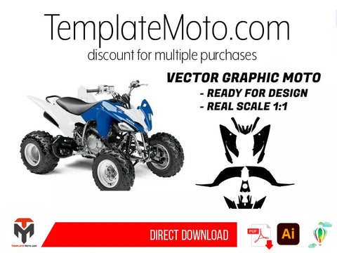 Yamaha 125 / 250 Raptor (All Years) Graphics Template Vector