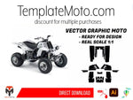 Yamaha Banshee 350 ATV Quad Graphics Template