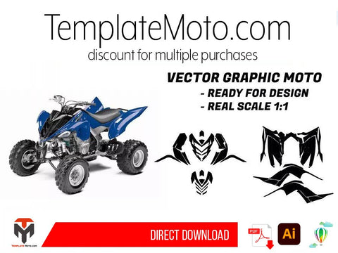 Yamaha 700 Raptor (2006-2012) Graphics Template Vector