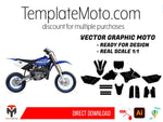 Yamaha YZ 85 MX Motocross 2015 2016 2017 2018 2019 2020 2021 Graphics Template