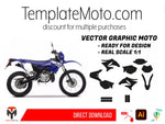 Yamaha DT 50 (2004-2022) Graphics Template Vector