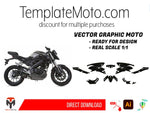 Yamaha MT-125 (2017-2018-2019) Graphics Template Vector