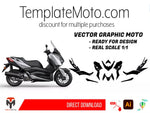 Yamaha XMAX Graphics Template Vector